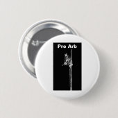 アーブアートアーボリストツリー外科医チェインソーランドスケープ 缶バッジ (正面&裏面)