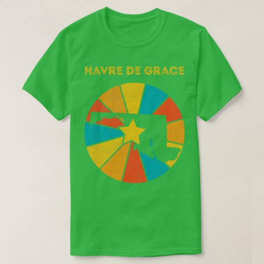 アーブル・デ・グレースメリーランドヴィンテージ動揺してお土産 Tシャツ (デザイン正面)