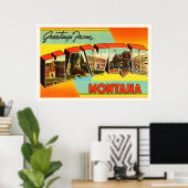 アーブル・モンタナMTオールドヴィンテージトラベル土産 ポスター (ホームオフィス)