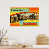 アーブル・モンタナMTオールドヴィンテージトラベル土産 ポスター (キッチン)