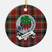アーブレーキバッジタータンチェックプレイドのクランアンダーソン セラミックオーナメント (正面)
