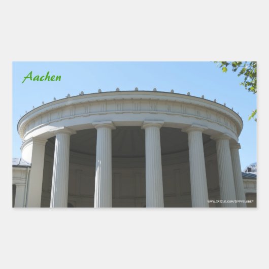 アーヘンステッカー 長方形シール (正面)