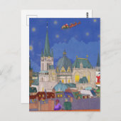 アーヘンGermanyクリスマスイブお洒落アート ポストカード (正面/裏面)