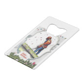 アーボリストのチェーンソーの木の外科医ギフトクリスマス クレジットカード栓抜き (裏面アングル)