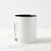 アーボリストのチェーンソーの木の外科医ギフトクリスマス ツートーンマグカップ (中央)