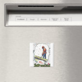 アーボリストのチェーンソーの木の外科医ギフトクリスマス マグネット (インサイチュ (食洗機))