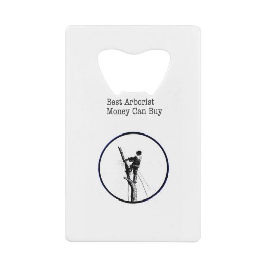 アーボリストのチェーンソー樹木外科医 クレジットカード栓抜き (正面)