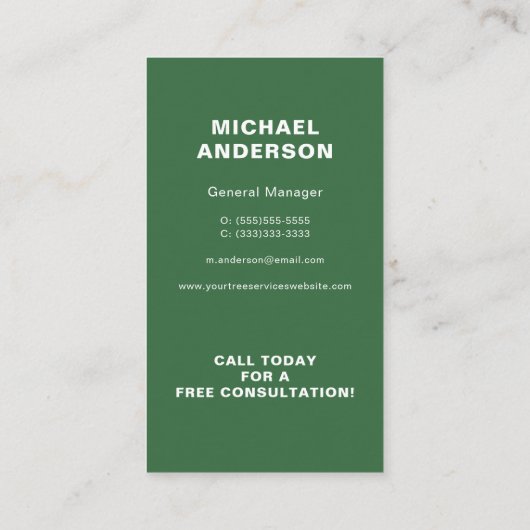 アーボリストの名刺 名刺 (裏面)