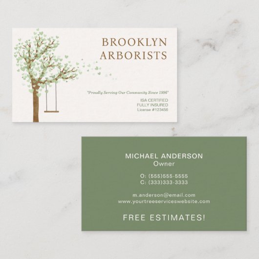 アーボリストの名刺 名刺 (正面/裏面)