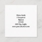 アーボリストの木気にの地主 スクエア名刺 (裏面)