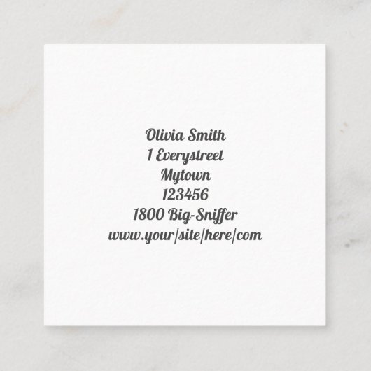 アーボリストの木気にの地主 スクエア名刺 (裏面)