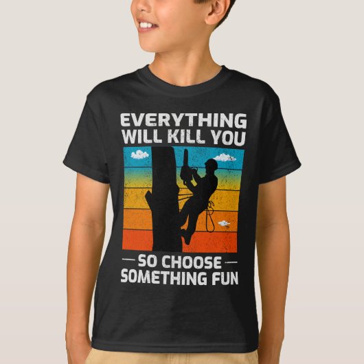 アーボリストツリーサーディストクライマー登山トリマー Tシャツ (正面)