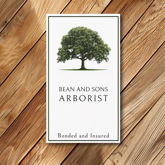 アーボリストツリー除去トリミング造園サービス 名刺