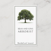 アーボリストツリー除去トリミング造園サービス 名刺 (正面)