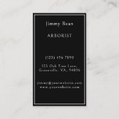 アーボリストツリー除去トリミング造園サービス 名刺 (裏面)