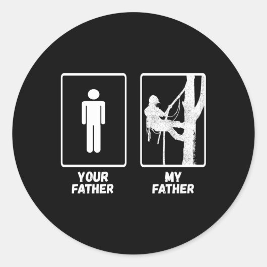 アーボリスト私の父Lumberjack Woodworker Logger Tr ラウンドシール (正面)