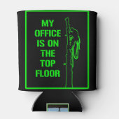 アーボリスト：『私のオフィスは最上階にある』緑 缶クーラー (裏面)