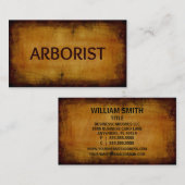 アーボルストアンティークブラシ付き木材名刺 名刺 (正面/裏面)