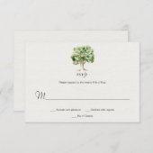 アーボレ素朴タムオークツリーRSVP| 出欠カード (正面/裏面)