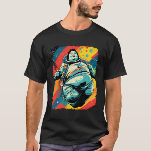 アーポップ・アートのトおもしろいファットウーマン宇宙 Tシャツ