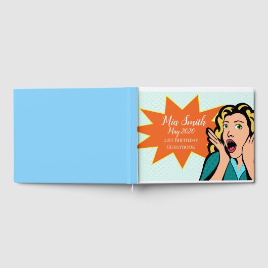 アーポップ・アートのトおもしろい21歳の誕生日 ゲストブック (全面)