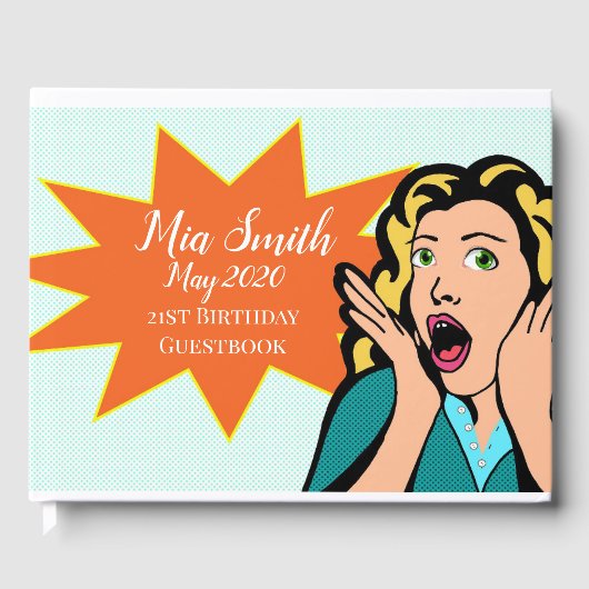 アーポップ・アートのトおもしろい21歳の誕生日 ゲストブック (正面)