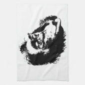 アーポップ・アートのトおもしろい・チンパンジー キッチンタオル (縦)