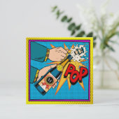 アーポップ・アートのトお祝いバイザイヤー招待状 招待状 (スタンド正面)