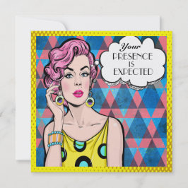 アーポップ・アートのトお祝い招待状 招待状