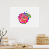 アーポップ・アートのトきらめく・アップル ポスター (キッチン)