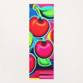 アーポップ・アートのトさくらんぼバースト ヨガマット (正面)