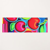 アーポップ・アートのトさくらんぼバースト ヨガマット (正面(横))