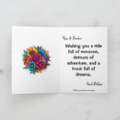 アーポップ・アートのトたった今結婚しました カード (内部)