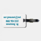 アーポップ・アートのトたった今結婚しました ラゲッジタグ (裏面横)