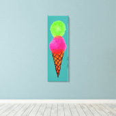 アーポップ・アートのトのアイスクリーム キャンバスプリント (インサイチュ (ウッドフロア))
