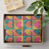 アーポップ・アートのトの明るい動揺してハート 薄葉紙 (ギフト)