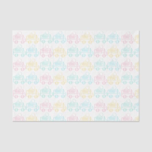アーポップ・アートのトアイスクリームトラックレインボートラック 薄葉紙 (正面)