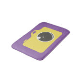 アーポップ・アートのトイエローカメラ紫 バスマット (アングル)