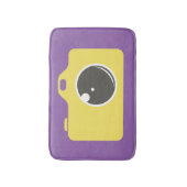 アーポップ・アートのトイエローカメラ紫 バスマット (正面縦)