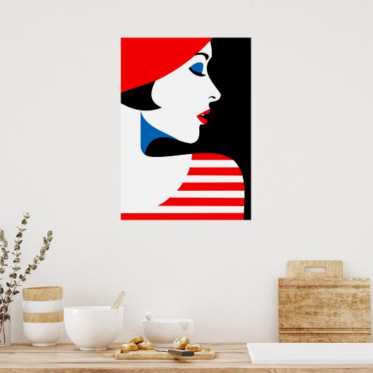 アーポップ・アートのトインスパイアファッション女性11 ポスター (キッチン)