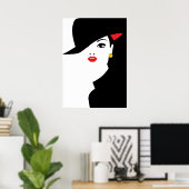 アーポップ・アートのトインスパイアファッション女性3 ポスター (ホームオフィス)