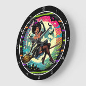 アーポップ・アートのトウィッチハロウィーン ラージ壁時計 (傾斜)