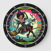 アーポップ・アートのトウィッチハロウィーン ラージ壁時計 (正面)