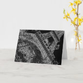 アーポップ・アートのトエッフェルタワーパリ カード (黄色い花)