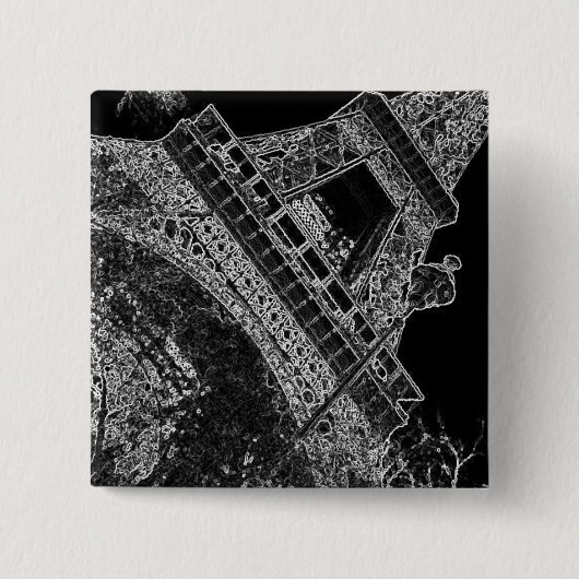 アーポップ・アートのトエッフェルタワーパリ 缶バッジ (正面)