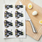 アーポップ・アートのトエレファントレトロイラストレーション キッチンタオル (四つ折り)