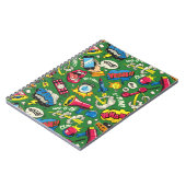 アーポップ・アートのトカラフルパターン – レトロ漫画爆発 ノートブック (左側)