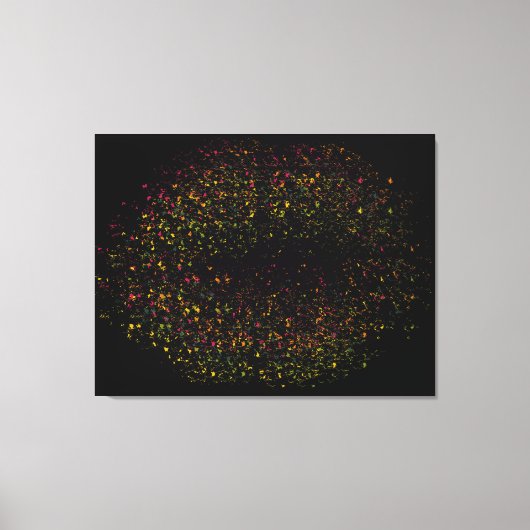 アーポップ・アートのトカラフルリップ キャンバスプリント (正面)