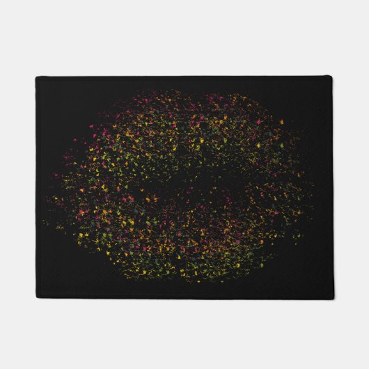 アーポップ・アートのトカラフルリップ ドアマット (正面)