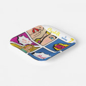 アーポップ・アートのトガール漫画誕生日 ペーパープレート (傾斜あり)